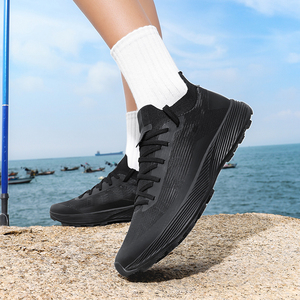 Chaussures de trail running de luxe blanches antidérapantes à lacets, super légères, pour le sport et la randonnée en extérieur - Product Image 5