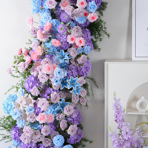 Monet Vườn Gió <span class=keywords><strong>Net</strong></span> Với Bất Nhân Tạo Hoa Màu Đỏ Và Bướm Sắp Xếp Trang Trí Đám Cưới Hoa Trang Trí Cây - Product Image 4