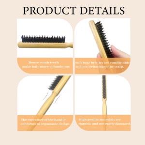 Ensemble <span class=keywords><strong>de</strong></span> brosses <span class=keywords><strong>pour</strong></span> <span class=keywords><strong>le</strong></span> <span class=keywords><strong>corps</strong></span> <span class=keywords><strong>de</strong></span> barbe en poils <span class=keywords><strong>de</strong></span> <span class=keywords><strong>sanglier</strong></span> naturels Ensemble <span class=keywords><strong>de</strong></span> peignes à forte ténacité <span class=keywords><strong>Brosse</strong></span> <span class=keywords><strong>de</strong></span> coiffure moelleuse <span class=keywords><strong>pour</strong></span> hommes et femmes <span class=keywords><strong>pour</strong></span> usage domestique - Product Image 4