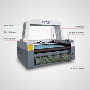 Position grande Vision CCD caméra Cnc Co2 Laser Cutter tissu Machine de découpe tissu étiquette alimentation automatique - Product Image 1