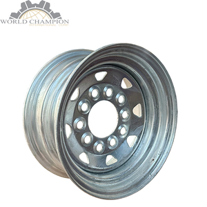 Jante multi-ajustement galvanisée de 10 "uniquement pour convenir à 5 moyeux de remorque à goujon 5-114.3 et 5-108 - Product Image 2