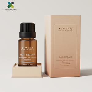 Flacon en verre pour sérum aux huiles essentielles avec bouchon à tête large pour le contrôle du débit, idéal pour les cosmétiques et soins de la peau, avec emballage extérieur. - Product Image 2