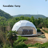 Tente dôme géodésique de luxe Kawagebo Kamp 5M en PVC pour fêtes, salons professionnels, camping extérieur, glamping, hôtel, maison avec salle de bain
