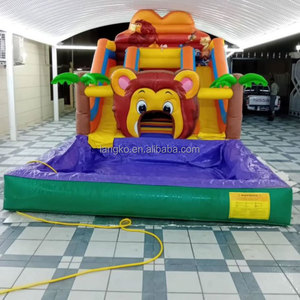 Castillo Inflable en Oferta, Castillo Hinchable Pequeño con Tobogán de Agua y Piscina, Juego Infantil para Niños Pequeños, Parque Infantil al Aire Libre - Product Image 3