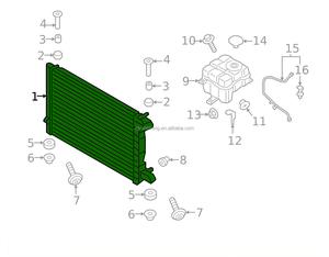 <span class=keywords><strong>Radiateur</strong></span> 95812125110 pour Porsche <span class=keywords><strong>Cayenne</strong></span> 2018 - Product Image 3