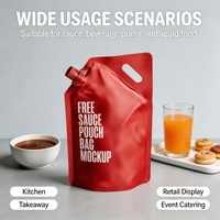 Bopp liquide en plastique personnalisé 1 litre 1/1.5/2/5l bec debout pochette pour boisson eau lait emballage alimentaire sac à jus avec bec verseur à poignée