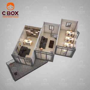 Cbox Upgrade, Oficina Prefabricada de Lujo en Paquete Plano, Casa Modular de Contenedor de 2 Pisos con Paredes de Cristal para Restaurante, Hotel, Villa o Resort - Product Image 6