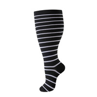 Chaussettes de compression en nylon de nouvelle conception avec logo personnalisé, 15-20 mmHg, taille plus, chaussettes épaisses, respirantes, durables