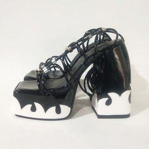 Sandalias de Mujer Tendencia 2024, Tacones Sexys para Mujer, Tallas Grandes 42 43, Sandalias de Verano con Tiras, Tacones Gruesos con Plataforma - Product Image 5