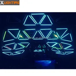 Yüksek performanslı tam renkli dmx rgb led disko tüpler kinetik ışıklar üçgen tüp lamba konserler kinetik ışıklar
