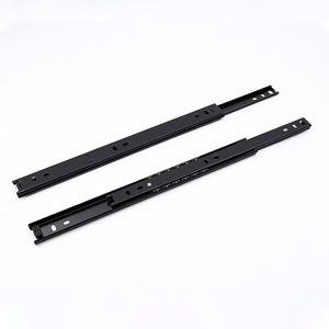 Correderas de cajón de dos secciones de 27 mm de ancho, de acero laminado en frío, silenciosas y reforzadas, para cajones de muebles de escritorio - Product Image 3