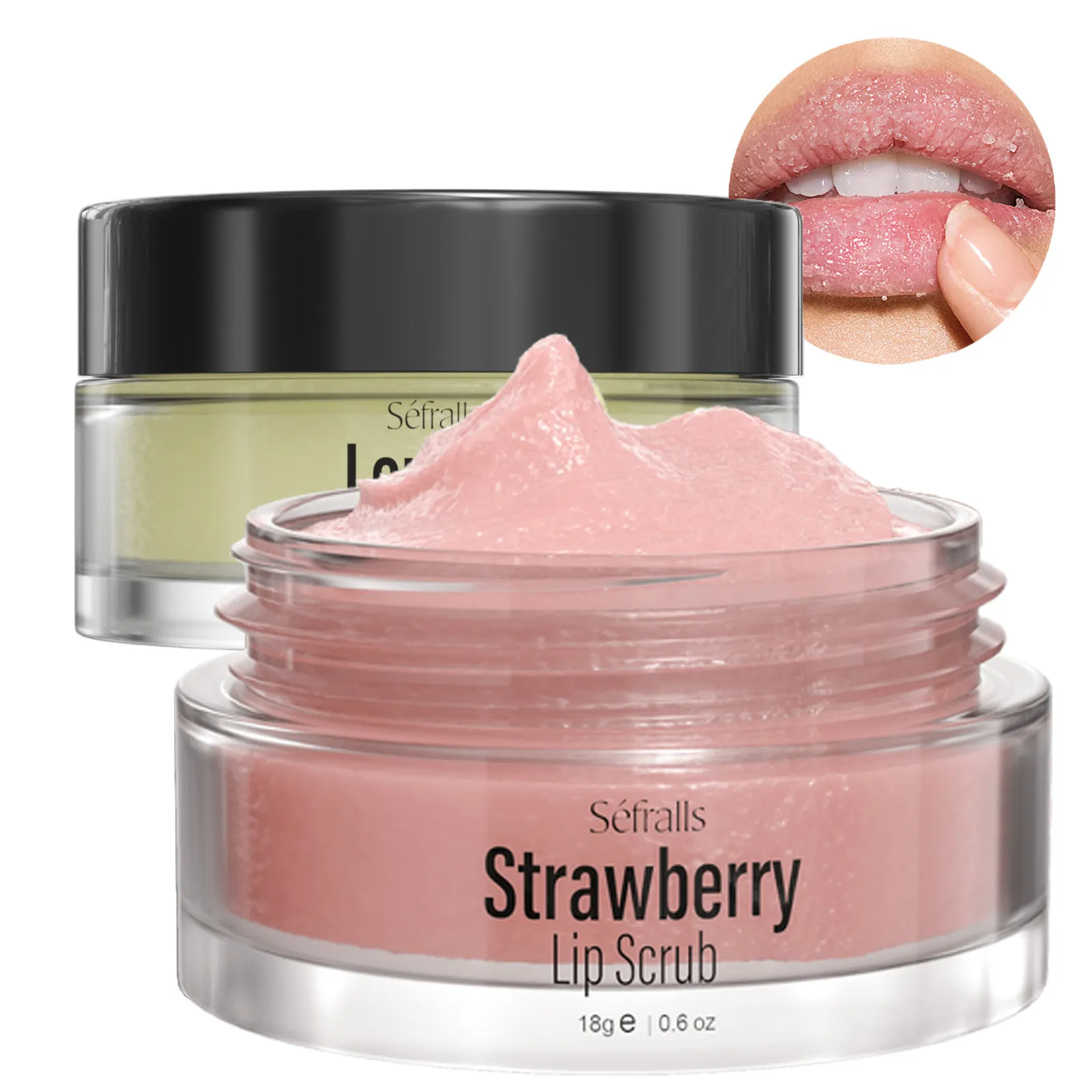 Aangepaste Citroen Aardbei Lip Scrub Set Groothandel Natuurlijke Sucrose Zachtjes Exfoliëren Lippenbalsem Set Lip Scrubber Exfoliator