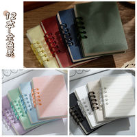Carnet à spirales A7 à feuilles mobiles avec poche, couverture transparente, format mini, design portable pour les devoirs et l'enregistrement de mémos