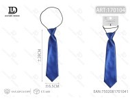 Cravatta Elastica Lucida 6.5*28cm Blu Zaffiro in Raso Classico per Business - Product Image 3