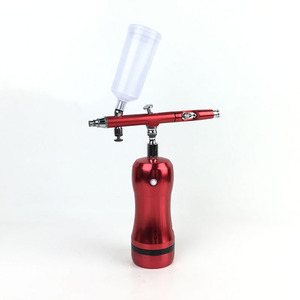 Airbrush <b>Kit</b> With Gourd Shaped Air Pump 180 Dual Action Gravity Feed Adjustable Speed Artwork Portable <b>Electric</b> - Product Image 3