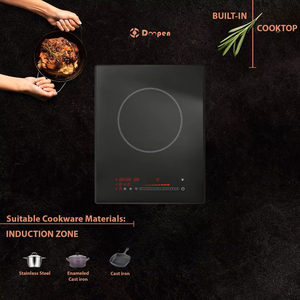 เตาแม่เหล็กไฟฟ้าแบบพกพา H-one หัวเดียว พร้อมหน้าเตาเซรามิกสีดำ รองรับ OEM ODM - Product Image 4