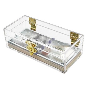 Manufacturer Personalized Custom Clear 3mm Thick for Polished Surface Acrylic Cash <b>Box</b> with <b>Lockable</b> Design - Product Image 3