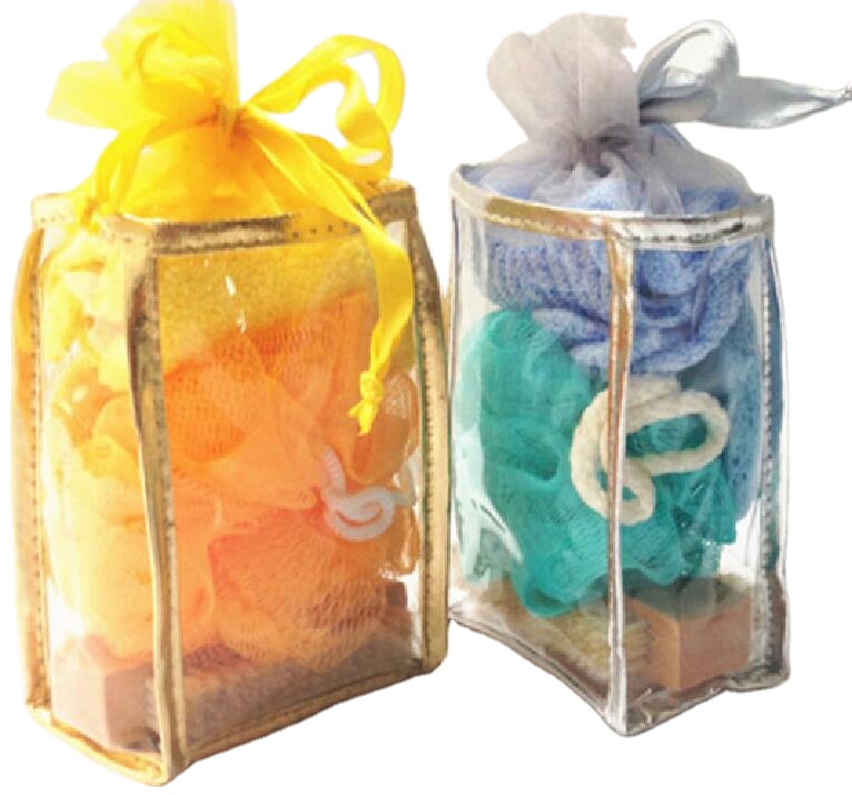 Инструменты для отшелушивания и душа, подарочный набор для ванны, перчатка, щетка, губка, цветы, пакет из ПВХ, набор для ванны