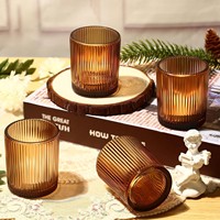 Elegante Großhandel Vintage Champagner Glas Tee licht halter Votiv Kerzenhalter für Herbst Dekor Boho Home Decoration
