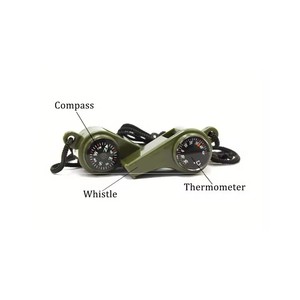 3 in 1 Emergency Survival Whistle Compass <b>Thermometer</b> Referee Cheerleading Whistle Camping Hiking Outdoor Multifunction Whistle - Product Image 4