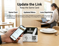Support de table intelligent avec puce NFC 213 et code QR, activation par simple pression, carte de commentaires personnalisable avec logo Google, pour restaurants, hôtels et programmes de fidélisation