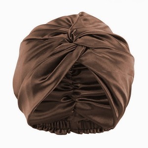 Bonnet de nuit populaire en satin de soie double couche, foulard de beauté et de maquillage, bonnet torsadé croisé, bonnet de douche - Product Image 5