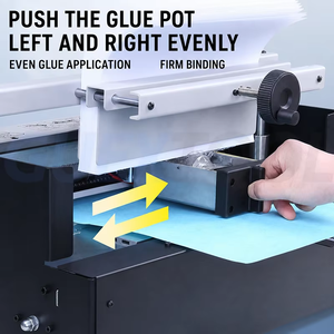 Máquina de Encuadernación con Pegamento WD40B, Máquina de Encuadernación Manual de Escritorio Pequeña, Máquina de Encuadernación con Pegamento Termofusible, Máquina de Oficina para Contratos - Product Image 5
