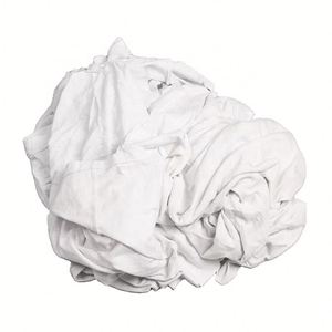 Traperos Industrial <strong>Used</strong> T <strong>Shirt</strong> Scraps 10LB 50LB Oil and Grease Absrobency Premium <strong>White</strong> T-<strong>shirt</strong> Rags - 10 lb Box - Product Image 2