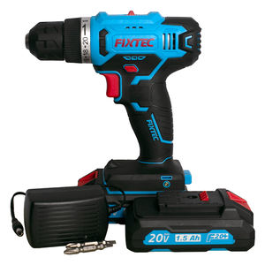 FIXTEC Outils électriques <span class=keywords><strong>Chargeur</strong></span> 1 heure Lumière LED 32N.m Perceuse sans fil 20V avec fonction de blocage de la tige - Product Image 2