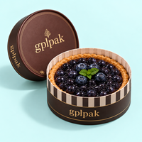 Boîte cylindrique en carton personnalisée pour emballage individuel de cupcakes, tube en papier pour gâteaux personnalisés pour desserts individuels