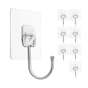 Jutye Heavy Duty usi multipli <span class=keywords><strong>per</strong></span> bagno cucina impermeabile grande <span class=keywords><strong>accappatoio</strong></span> gancio adesivo gancio da parete - Product Image 1