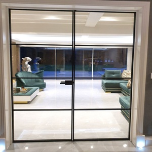 Portes et portes Porte Scorrevoli in Alluminio Doppio Vetro Temperato Porta Scorrevole Alta Efficacité Energetica Qualita Foshan - Product Image 1