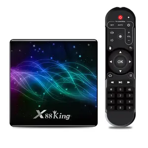 X88 राजा Amlogic S922X Hexa कोर 4GB 128GB एंड्रॉयड 9 2.4G,5G वाईफ़ाई पूर्ण HD 4K 1000M मानक RJ45 एंड्रॉयड टीवी बॉक्स