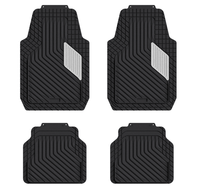 Tapis de sol de voiture universels en PVC et caoutchouc, antidérapants, durables, 4 pièces