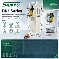 SANYU Nouvelle soudeuse à résistance pneumatique industrielle 380V DN1-35KVA en acier au carbone et acier inoxydable, machine de soudage par points