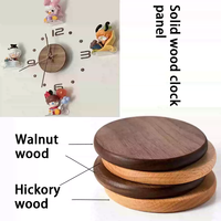 Kits d'horloges à quartz DIY 5168, modernes, silencieux, carrés, en bois, aiguilles d'horloge en plastique ABS, dessin animé, noyer, hêtre, décoration intérieure, piles