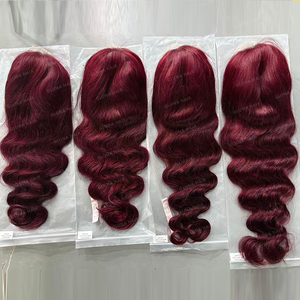 <span class=keywords><strong>Parrucca</strong></span> all'ingrosso 99J Borgogna 13x4 con pizzo frontale, capelli umani ondulati profondi, colore rosso vino, parrucche ricce birmane grezze con pizzo frontale HD 13x6 - Product Image 5