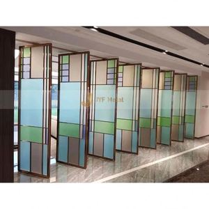 JINYIFAN ANN3177 Customized Printed Coated Modern Stainless Steel <b>Partition</b> <b>Screen</b> Multi-Functional Design Art Theme Luxury - Product Image 5
