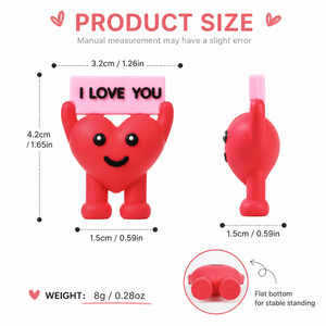 Graziosa Statuetta a Forma di Cuore con Scritta 'I Love You' in PVC, Decorazione per San Valentino, Regalo per Coppie, Arredo Casa, Decorazione per Tavoli di Matrimoni e Feste - Product Image 6