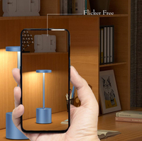 IP54 lampu meja tanpa kabel portabel, lampu meja LED Modern 5000mAh dapat diisi ulang 3 WARNA peredupan Stepless UNTUK RESTORAN