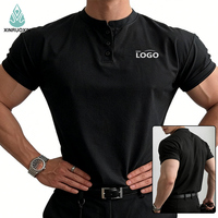 Camiseta Deportiva de Manga Corta para Hombre, Estilo Retro Americano, Tejido de Punto, Transpirable y de Secado Rápido, Gran Venta