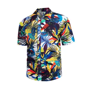 New Summer Hawaiian Style Printing Casual Mens Holiday Tops Fashion Big Size 5XL Beach Shirt Men Short Sleeve Shirts