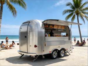 Remorque de crêperie française avec plaque de cuisson pour crêpes au sarrasin et robinet de cidre fort pour crêpes à la Nutella, bananes, galettes et bonbons - Product Image 4