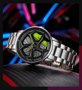Orologio da Polso Sanda <span class=keywords><strong>1087</strong></span> con Movimento al Quarzo, Luminoso, Design Sportivo a Ruota d'Auto, Impermeabile, Elegante, Regalo di Lusso per Uomo d'Affari - Product Image 3