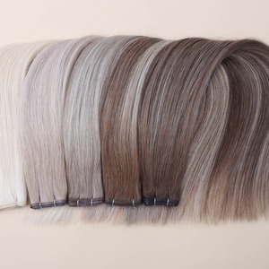 Extensions de <span class=keywords><strong>cheveux</strong></span> 100% naturels blonds 613 pour tissage Genius Weft, invisibles, nouées à la main, <span class=keywords><strong>cheveux</strong></span> vierges russes teints - Product Image 5
