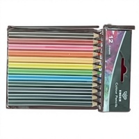 Crayons à dessin et à croquis de 12 couleurs, fournitures artistiques multicolores, emballage sous blister