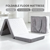 Großhandel Memory Foam Falt matratze 4 Zoll Gel-Infused Boden matratze Atmungsaktive dreifach gefaltete Matratze Topper mit Bezug benutzer definierte