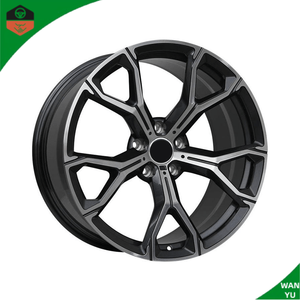 Jantes de voiture 20 pouces 5x112 5x120 5 trous gris canon avec face usinée cinq branches en alliage pour BMW X1 X2 X3 X4 X5 - Product Image 1