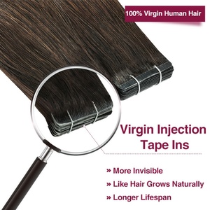 FH Pas Cher Prix 100% Injection Vierge Remy Humain Bandes Cheveux Naturel Invisible Droite Bande de Cheveux Humains dans les Extensions - Product Image 4