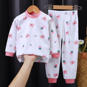 Vente en gros - Ensemble de <span class=keywords><strong>pyjama</strong></span> pour enfants, garçons et filles, en coton tricoté à manches longues, avec un motif de dessin animé mignon, pour l'automne et l'hiver - Product Image 4